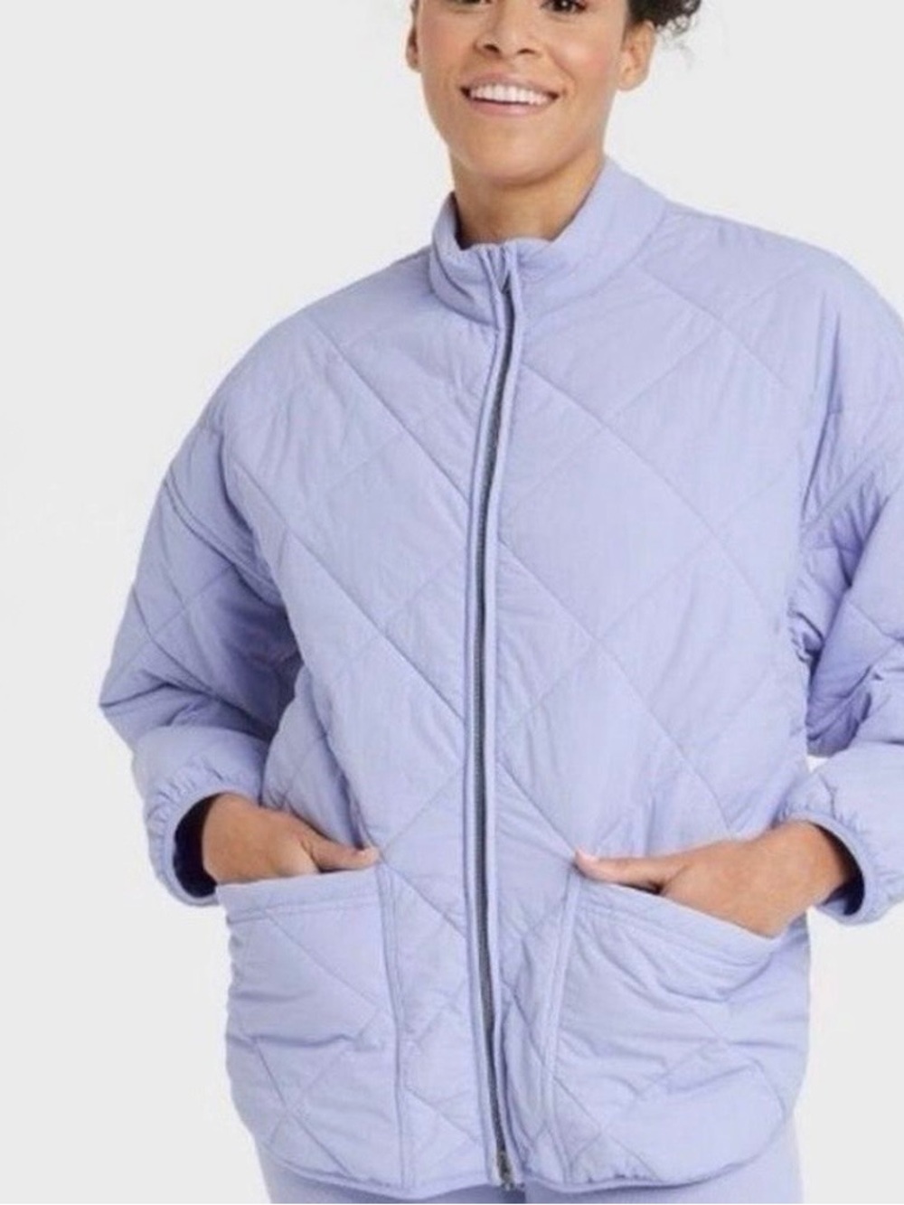 all in motion Light Lavender Quilted Puffer Jacket- NWT